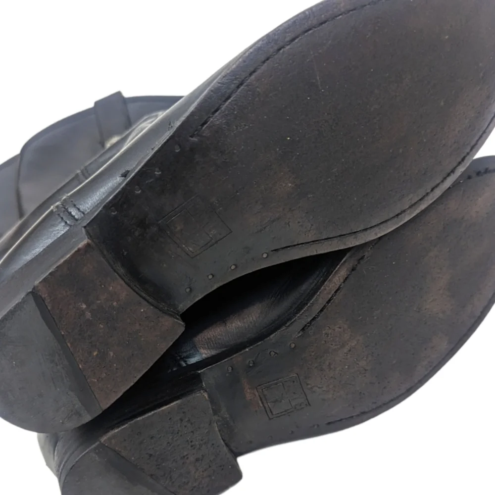 Frye Melissa Button Tall Leather Riding Boots Equestrian Boot Womens 7.5 Black - Picture 13 of 15